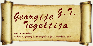 Georgije Tegeltija vizit kartica